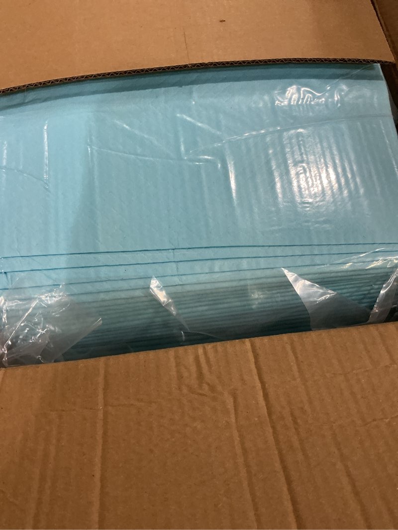 Condition photo showing New/Like New for PETSWORLD Enormous Dog Training & Potty Pads, 37x54 inch - Tear Resistant with Strong Leak-Proof Backing, Optional Adhesive Tape, 50 Count 50 Count 37x54