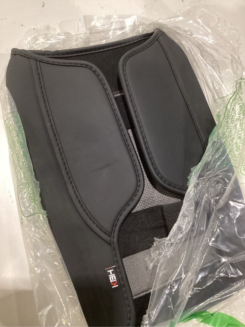 Condition photo showing Good Condition for kbh center console armrest cover for honda pilot 2023-2026, ridgeline 2024 2025, passport 2024-2026, middle console lid protector, vinyl leather trim with side pockets, anti-scratch, black
