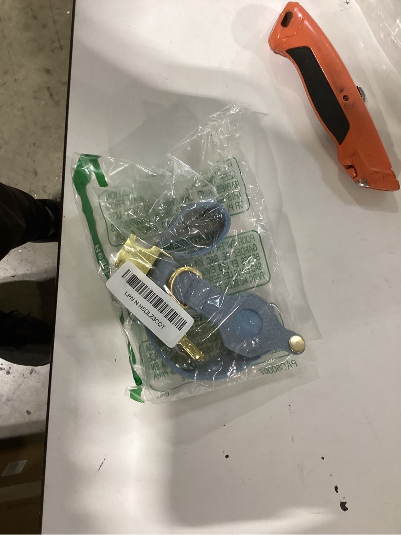 Leather Airtag Dog Collar - Soft Tracking Dog Collar with Apple AirTag Holder and Metal Buckle - Saf