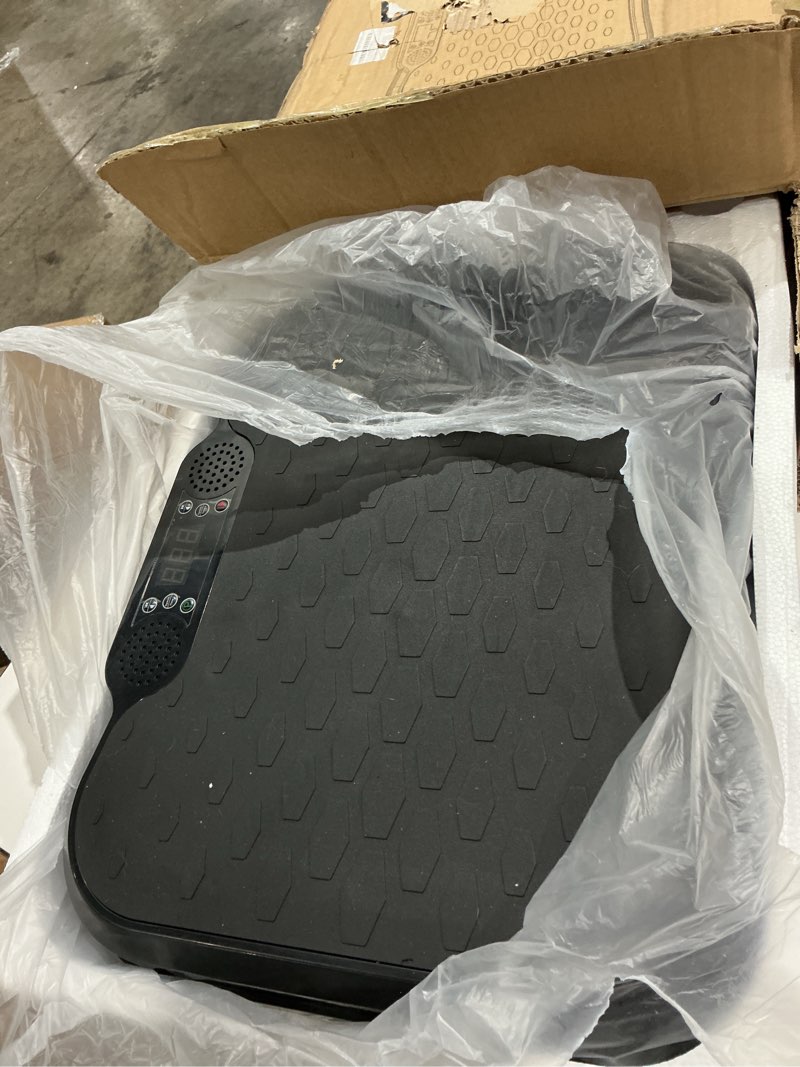 Condition photo showing As Is for vibration plate exercise machine,vibrating platform for lymphatic drainage with 250 speeds,450 lbs weight capacity,vibrated plates for weight loss,full body workout equipment for fitness at home