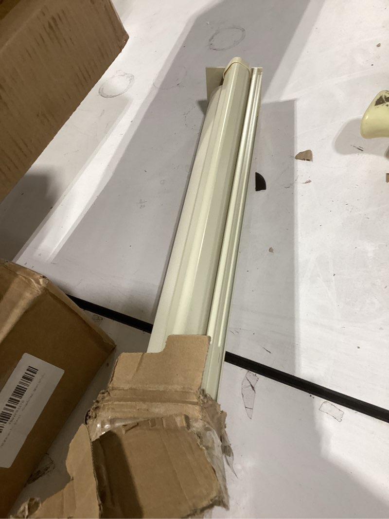 Condition photo showing As Is for ChrisDowa Cordless Zebra Blinds for Windows, Dual Layer Free-Stop Light Filtering Window Roller Shades, Pull Down Privacy Zebra Shades for Home, Office, Bedroom, Door (68" W x 72" H, Beige) 68"W x 72"H Beige