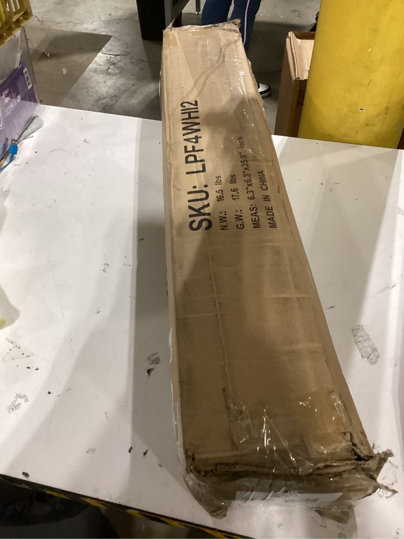 Condition photo showing New/Like New for Room Dividers Folding Privacy Screens 4 Panel Partition Screen Steel Frame& Frabic Office Partition for Home Office Dorm Decor White White Four Panel