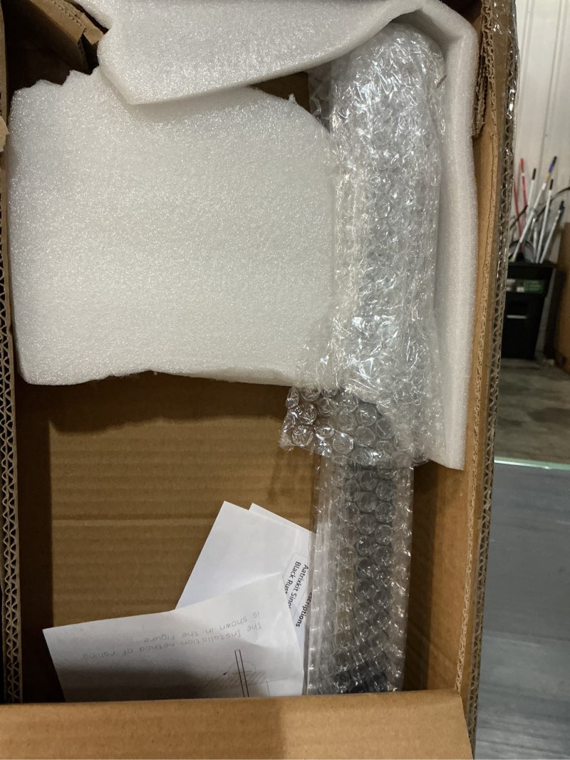 Condition photo showing New/Like New for single step handrail, 1 or 2 steps single post handrail in ground, black rust-proof wrought iron stair railing for seniors, porch, deck