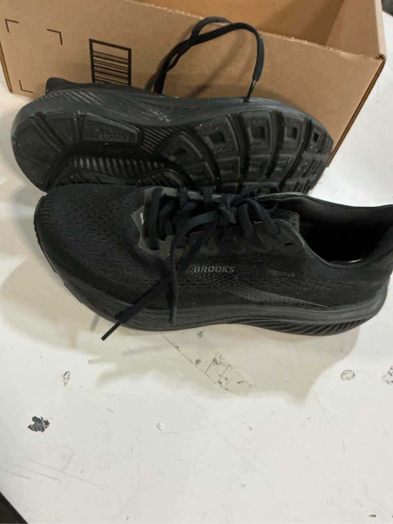 Condition photo showing As Is for (size:8.5)brooks women’s ghost 17 neutral running shoe 8.5 black/black/ebony