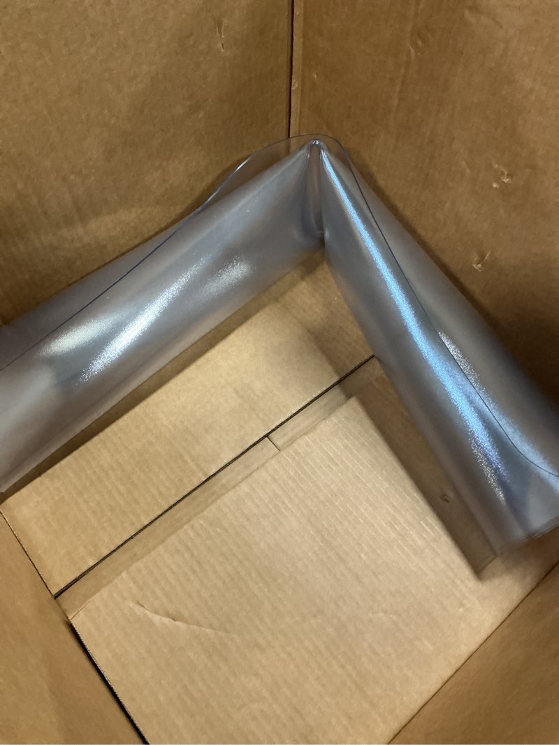 Condition photo showing Good Condition for NECAUX Custom Multisize 1.5mm Thick Clear PVC Table Cover Protector - 24 x 48 Inch Water Resistant Plastic Rectangular Vinyl Non-Slip Desk Pad for Coffee Table/Writing Desk 24" x 48" Clear 1.5mm