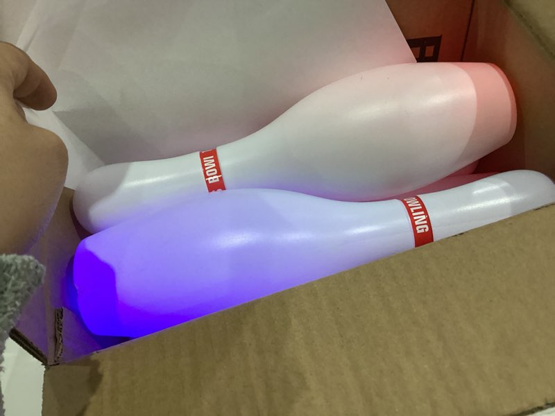 Condition photo showing Good Condition for OceanWings Kids Light up Bowling Ball Toys Set,Bowling Pins Toy Game with 10 Pins & 2 Balls Fun Sports Games for Grandkids Kids Toddler Indoor & Outdoor Boys Girls Children 3 4 5 6 Years White