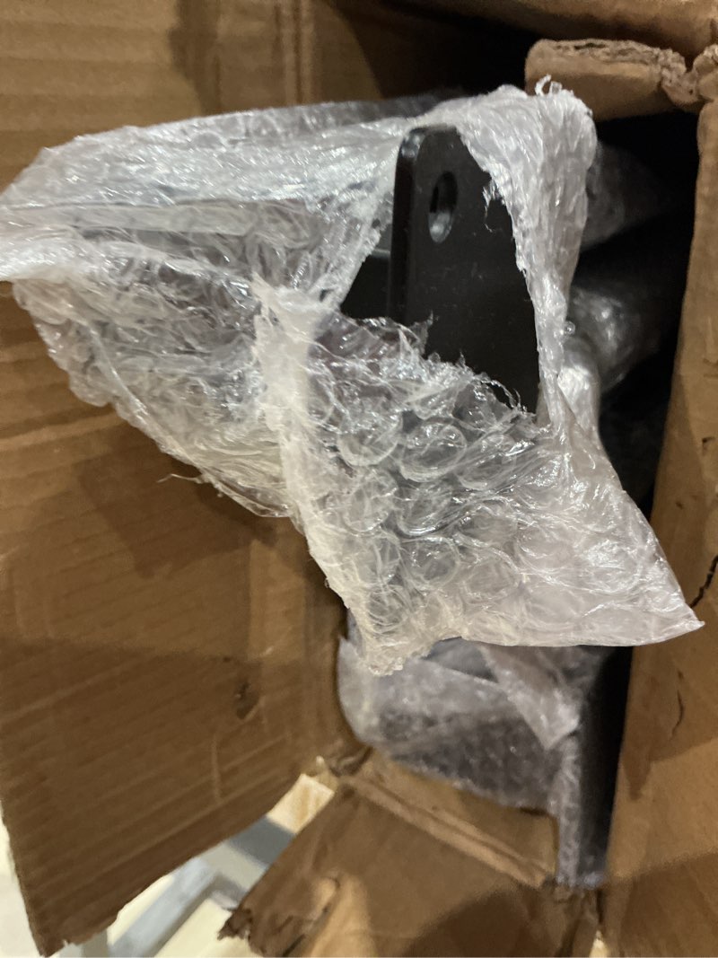 Condition photo showing Good Condition for side mount stair railing post, 35.4 inch black metal baluster spindles with 270° adjustable bracket for indoor outdoor stairs, deck, porch & balcony railing 35.4 inches / 90 cm 8