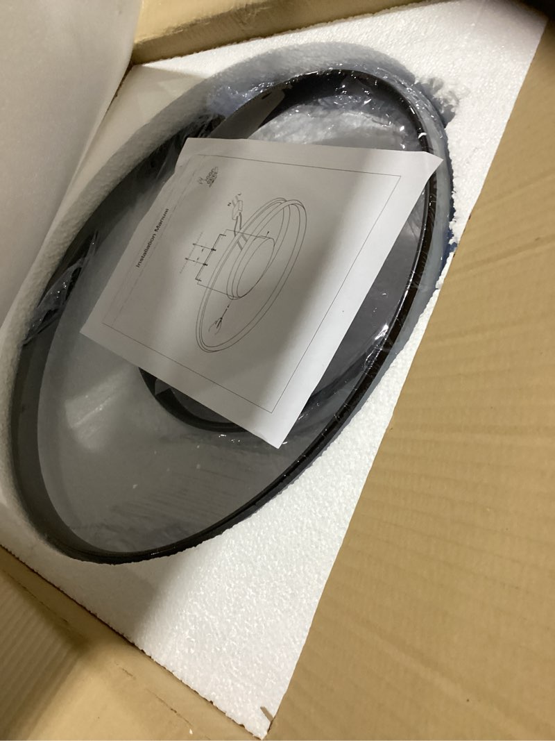 Condition photo showing New/Like New for Modern LED Dimmable Flush Mount Ceiling Light with Remote Control - 18'' Round Ceiling Lamp for Bedroom, Dining Room, Kitchen Black-2