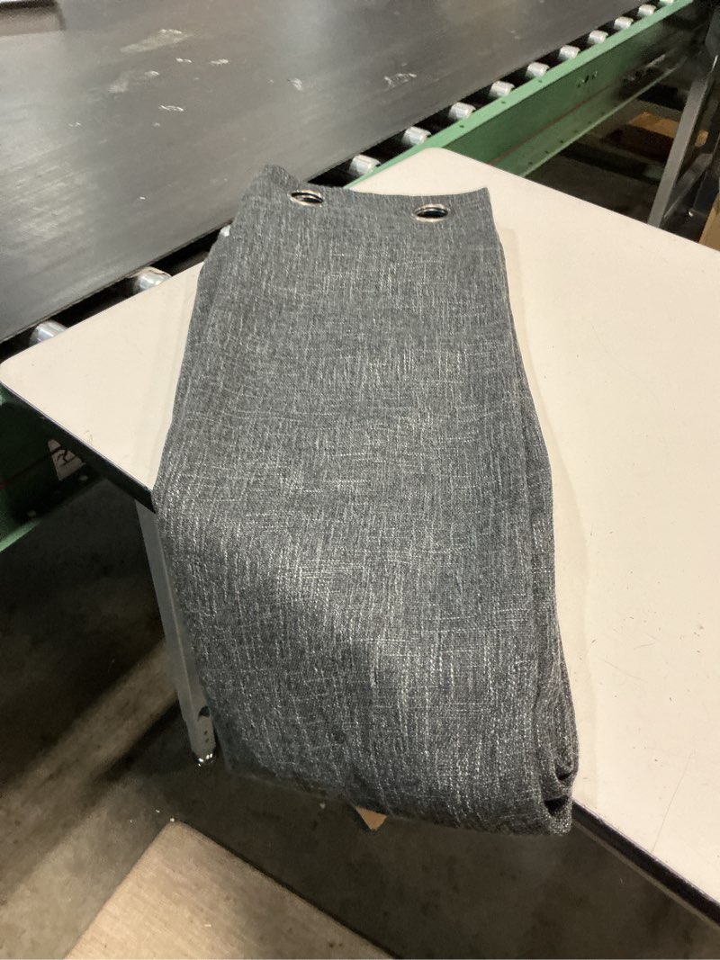 Condition photo showing As Is for ( only one piece)dainty home boston heavy textured blackout grommet window curtain panel pair in blue