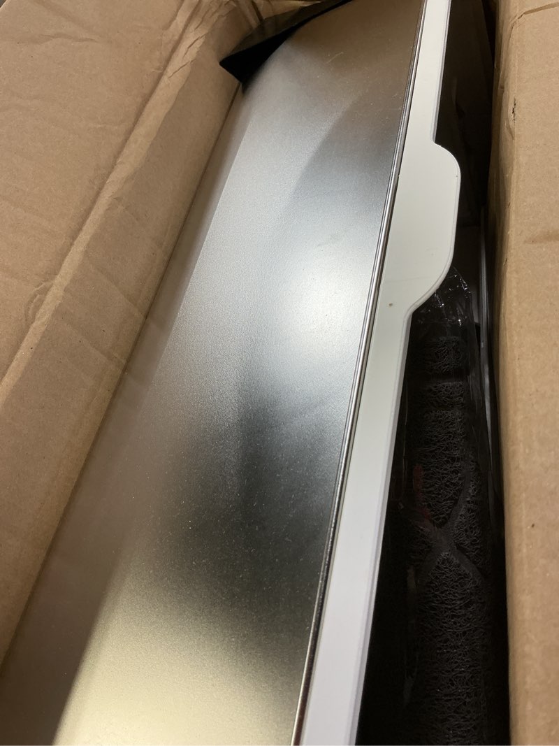 Condition photo showing Good Condition for stainless steel litter box with lid,front entry top exit kitty litterbox,extra large enclosed metal cat box with litter scoop & litter mat-black
