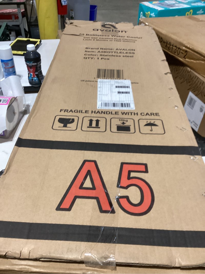 Condition photo showing New/Like New for avalon self cleaning bottleless water cooler water dispenser - 3 temperature settings - hot, cold & room water, durable stainless steel cabinet, nsf certified filter- ul listed 2 stage bottleless