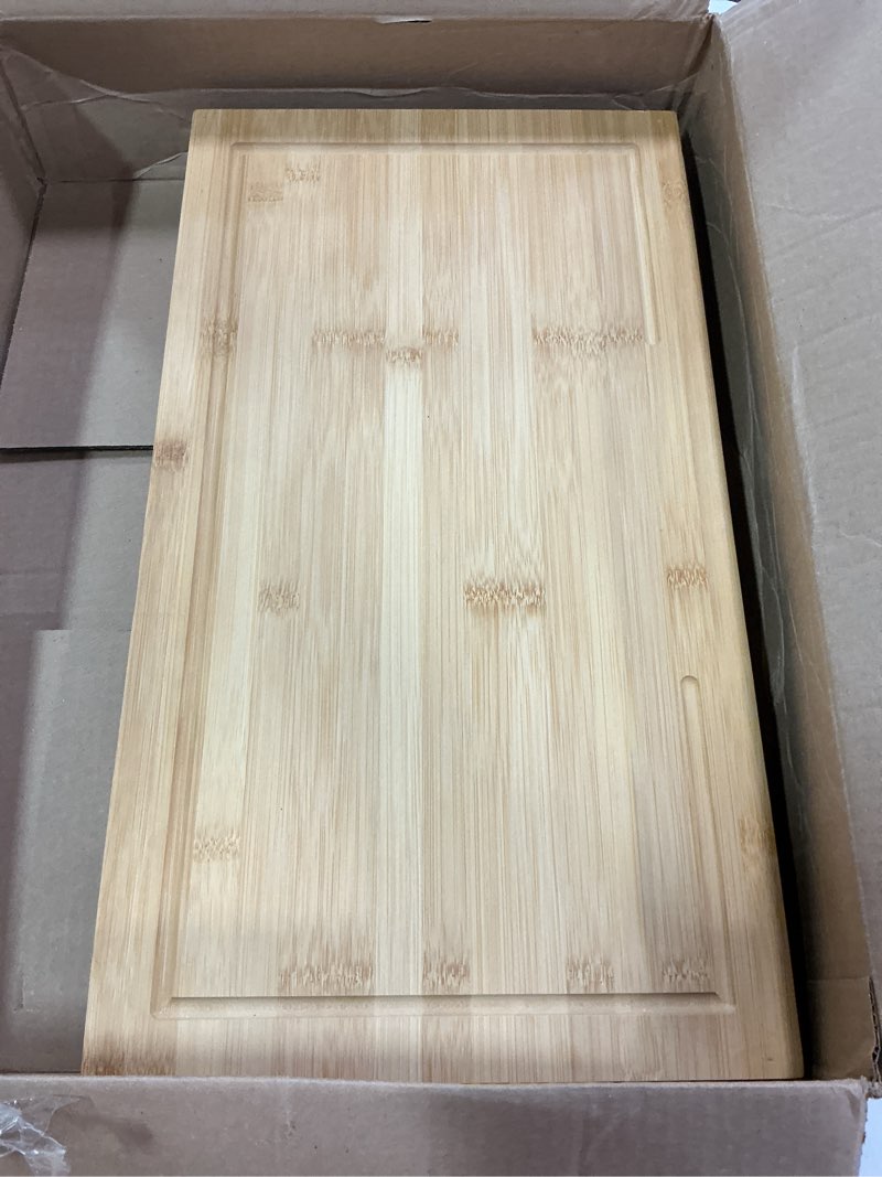 Condition photo showing Good Condition for Lipper International Bamboo Wood Over-The-Sink/Stove Kitchen Cutting and Serving Board, Large, 20-1/
