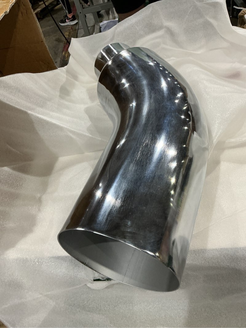 Condition photo showing Good Condition for 5 to 8 inch exhaust elbow, 5" inlet, 8" outlet