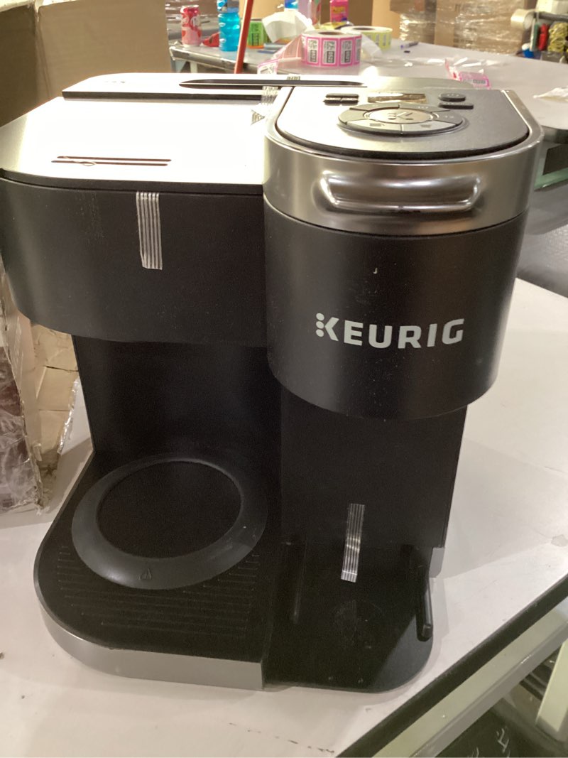 Condition photo showing As Is for Keurig K-Duo Single Serve K-Cup Pod & Carafe Coffee Maker, with Multiple Brew Sizes, 60oz Removable Reservoir, Programmable Auto Brew Carafe, (Gen 1), Black