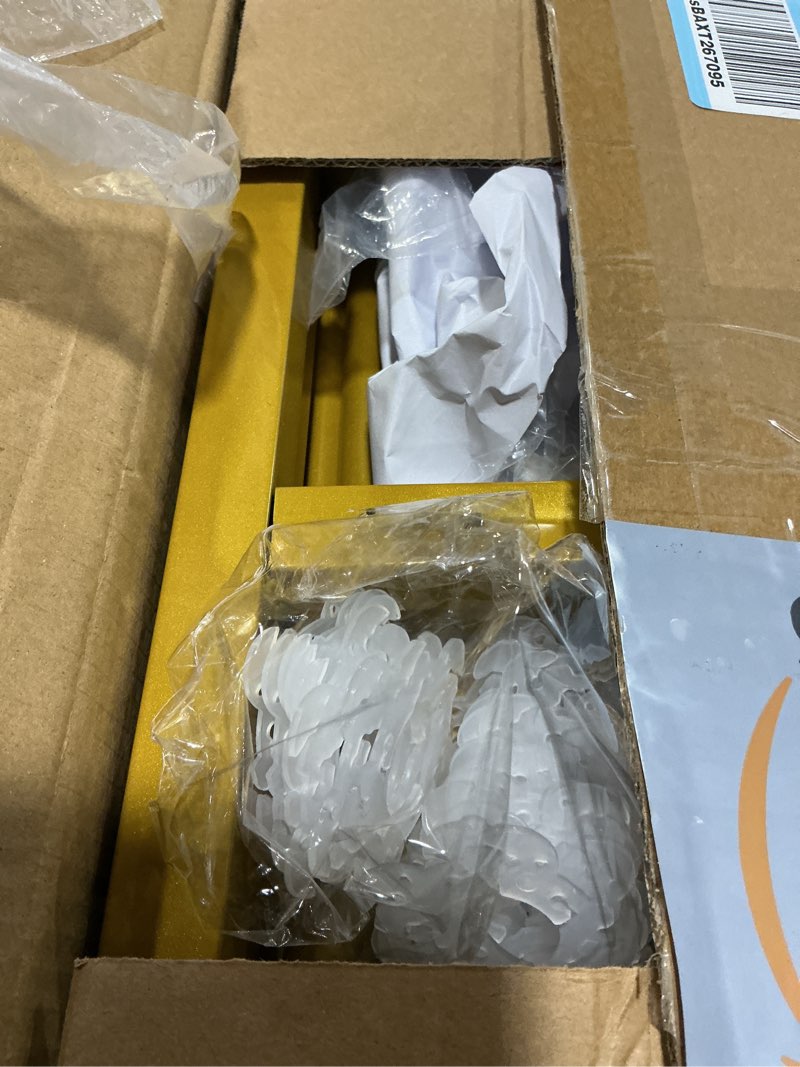 Condition photo showing Good Condition for 6.6ftx6.6ft square backdrop stand, gold wedding arch backdrop stand, metal heavy duty balloon arch stand frame for wedding party birthday baby shower decoration anniversaries (gold, 6.6ft*6.6ft) gold 6.6ft*6.6ft