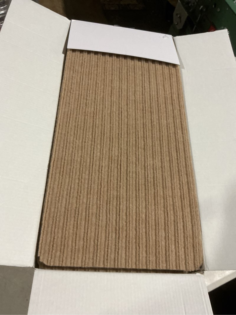 Condition photo showing Good Condition for Extra Wide Non Slip Stair Treads for Wooden Steps – 15 Pack 9" x36'' Extra Wide Carpet Runners with Reusable Adhesive, Step Pads for Dogs, Kids, Seniors, Machine Washable – Geige 9x36inches Beige 15
