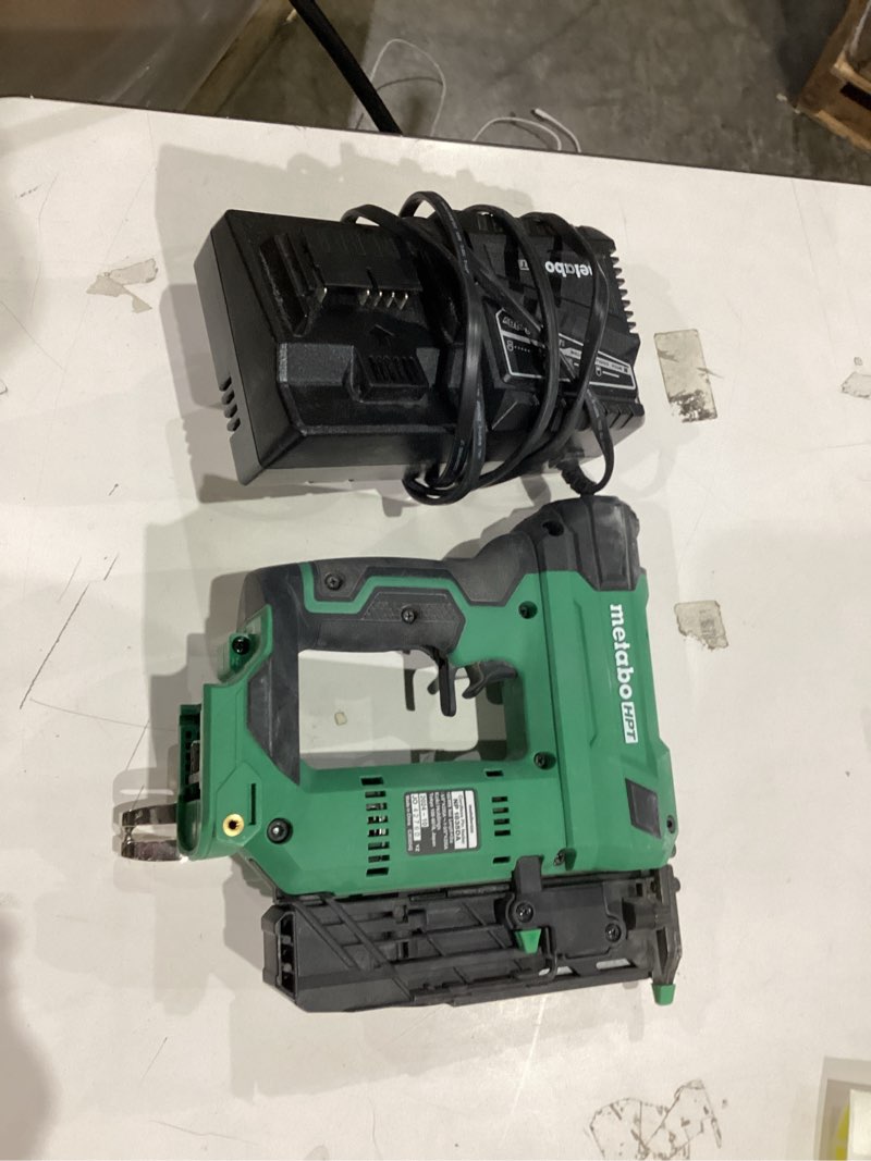Condition photo showing As Is for Metabo HPT 18V MultiVolt Compact Cordless Brad Nailer Kit, 18 Gauge Nailer with Power Tool with charger