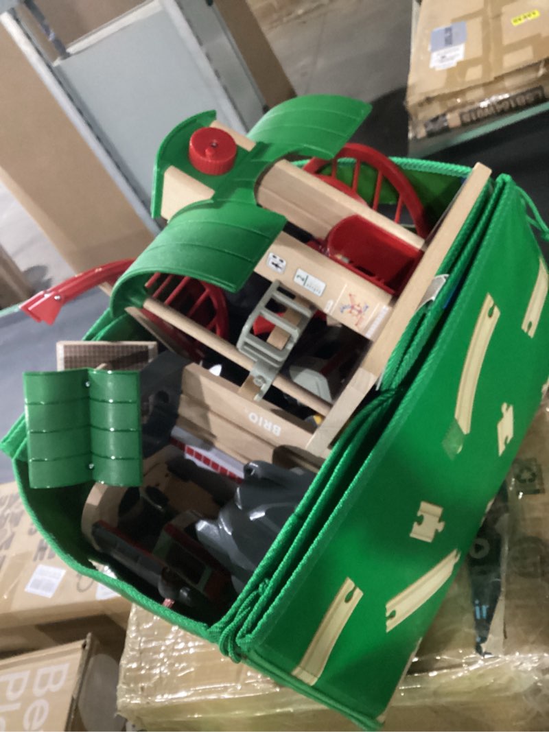 Condition photo showing As Is for brio world - 33512 travel switching set | premium wooden train toy set with 42 pieces & accessories | perfect for children ages 3 and up | compatible with all brio railway toys