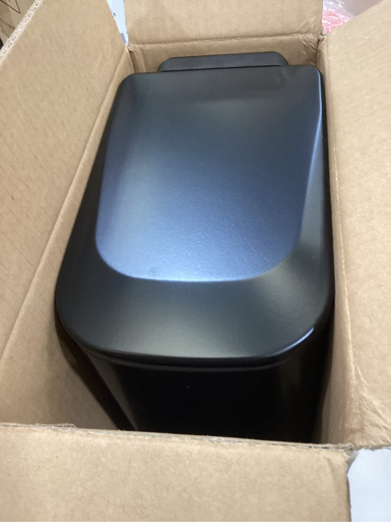 Condition photo showing Good Condition for cesun small bathroom trash can with lid soft close, step pedal, 6 liter / 1.6 gallon stainless steel garbage can with removable inner bucket, anti-fingerprint finish (matt black)