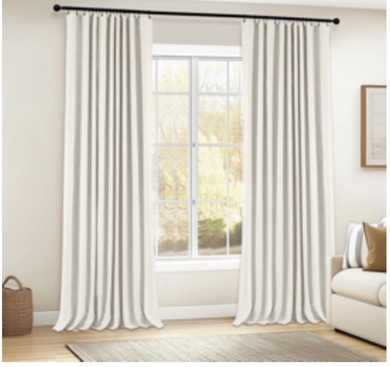 birglinde faux linen textured thermal 100% blackout curtains for bedroom living room rod pocket/ring clips