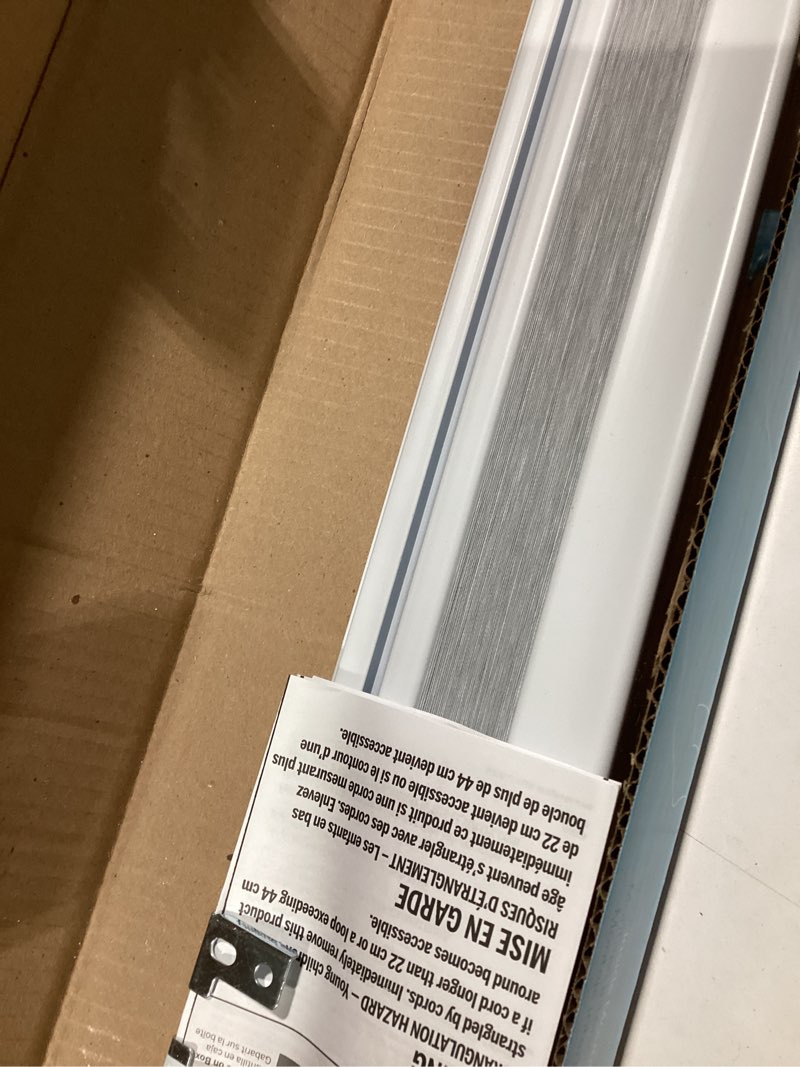 Condition photo showing As Is for levolor 72-in x 72-in snow blackout cordless cellular shade