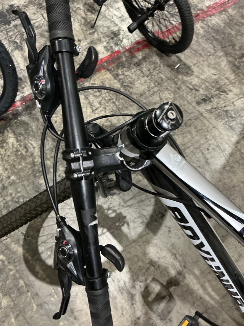 Condition photo showing As Is for demage)))mountain bike for men/women, 24 speed shimano twist shifting, front suspension, comfort saddle red/white/blue/green