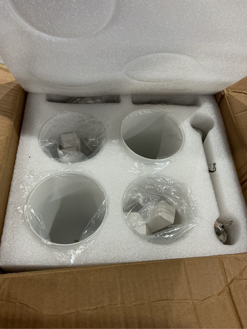 Condition photo showing Good Condition for bathroom wall sconces set of two - gold milk glass dimmable light fixture | handcrafted opal glass and champagne brass vanity light - a luxury choice for bedroom living room hallway foyer and all space gold 2-light