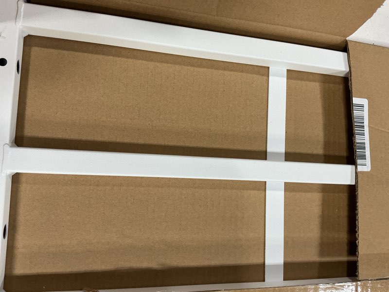 Condition photo showing New/Like New for Fixed Window Safety Guard 19”x 38” Adjustable Width Prevents Accidental Falls, Non-Egress, Tamper Resistant Screws Included, White, Single Pack 19x38 inches