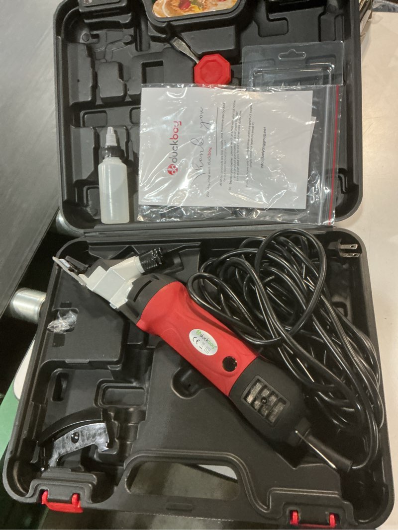 Condition photo showing Good Condition for duckboy electric sheep clippers heavy duty, professional 380w shearing machine for sheep, goats, cattle farm livestock pet, large thick hair dogs grooming trimmer 380w sheep clipper