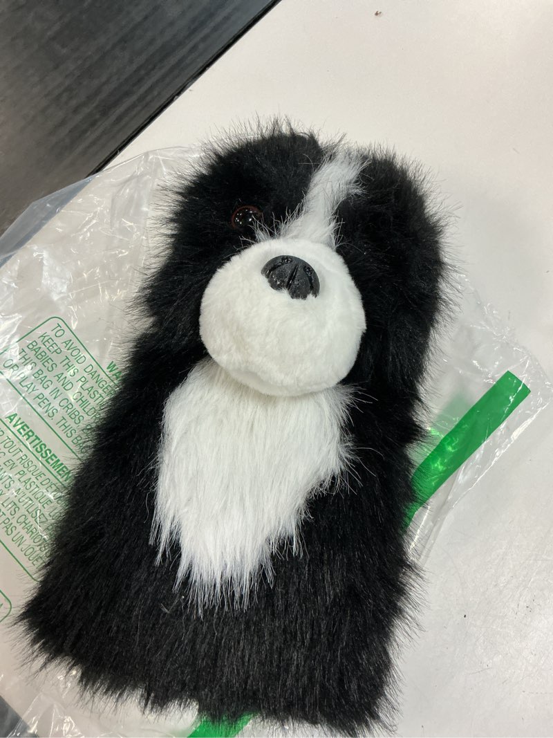 Condition photo showing Good Condition for golf club covers for woods and drivers funny driver headcover animal golf club head covers golf gifts for men women plush border collie for driver