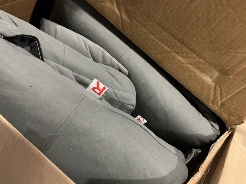 Condition photo showing As Is for COMHOMA Convertible Futon Sofa Bed, 68?Fabric Futons Couch with Adjustable Backrest, Folding Sleeper Recliner for Living Room Furniture grey Standard(incomplete)