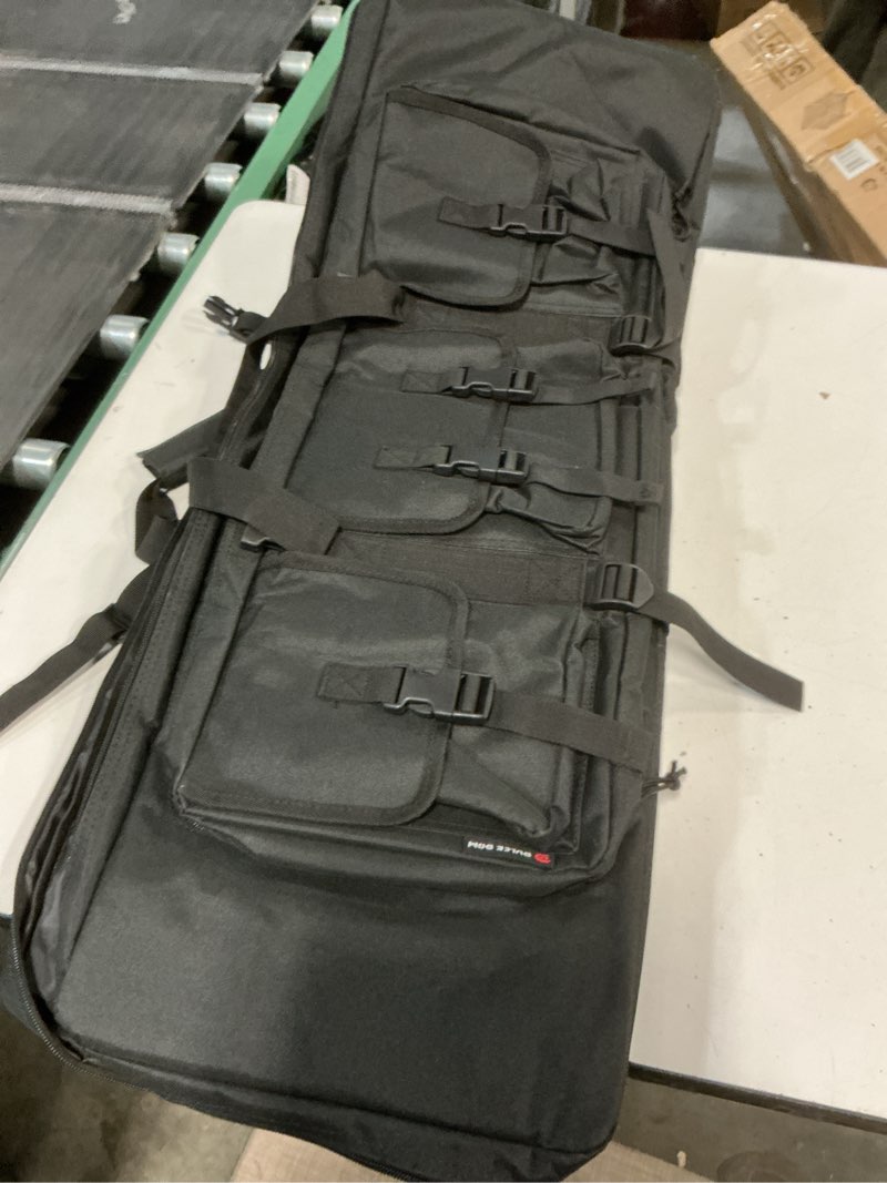 Condition photo showing As Is for DULCE DOM 32/36/42/48/52 inch Double Rifle Case Soft Bag Gun Case, Perfect for Rifle Pistol Firearm Storage and Transportation, All Around Shooting Range Tactical Rifle Backpack, Indoor Outdoor Black 36''x12''