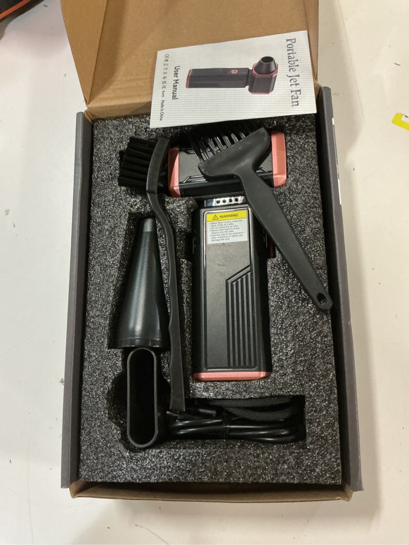 Condition photo showing Good Condition for Electric Air Duster, 300000RPM High-Speed Cordless Blower Fan with Adjustable Speed & Brushless Motor, Portable Mini Blower for Keyboard, Car Detailing, PC Cleaning, Replaces Canned Air Gold+black