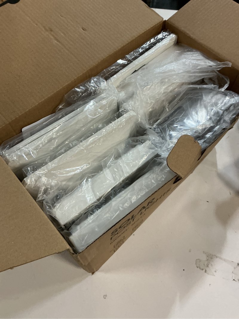 Condition photo showing Good Condition for 4 pack solar post cap lights, 2 mode bright solar post lights outdoor waterproof, outdoor post lights solar powered deck lights for 4x4 4.5x4.5 5x5 posts in garden decor