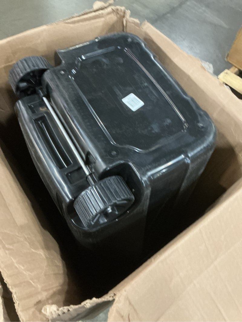 Condition photo showing Good Condition for united solutions 32 gallon wheeled outdoor garbage can with attached snap lock lid and heavy-duty handles, black, heavy-duty construction, perfect backyard, deck, or garage trash can, 2 pack black 32 gallon - 2 pack wheeled garbage can