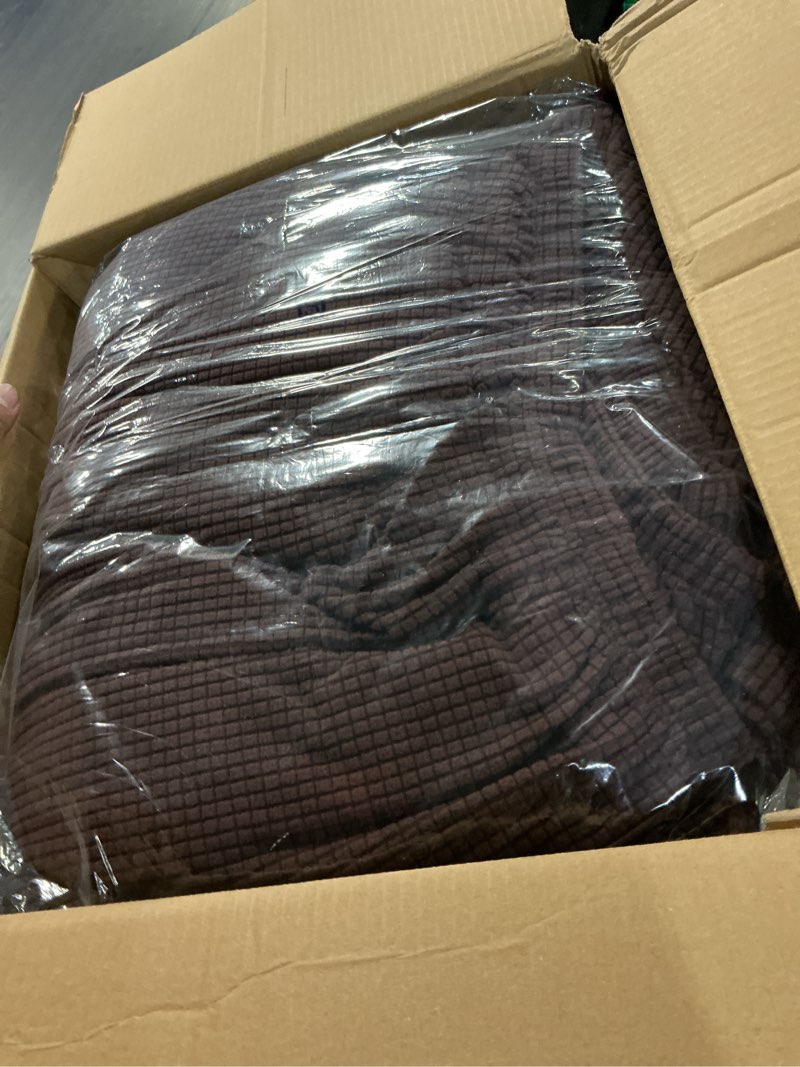 Condition photo showing Good Condition for subrtex 7 pieces stretch sofa slipcover,couch cover for 3 cushion washable sofa cover with individual backrest cushion covers for living room(large,chocolate) chocolate large