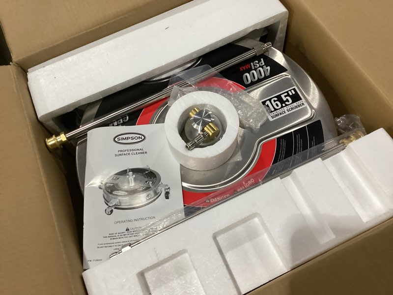 simpson cleaning universal 16.5" pressure washer surface cleaner, stainless steel, for gas and elect