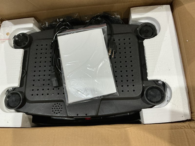 Condition photo showing Good Condition for vibration plate exercise machine, vibrating fitness platform for lymphatic drainage, full body shaker workout equipment, bluetooth power shaping vibrate plate, board sport for home exercise gym black