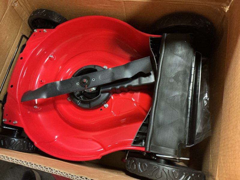 Condition photo showing New/Like New for powersmart 21" 3-in-1 gas push lawn mower with 140cc 4-stroke engine - wide cutting deck, 6 height adjustments, mulching capability b&s e550 push