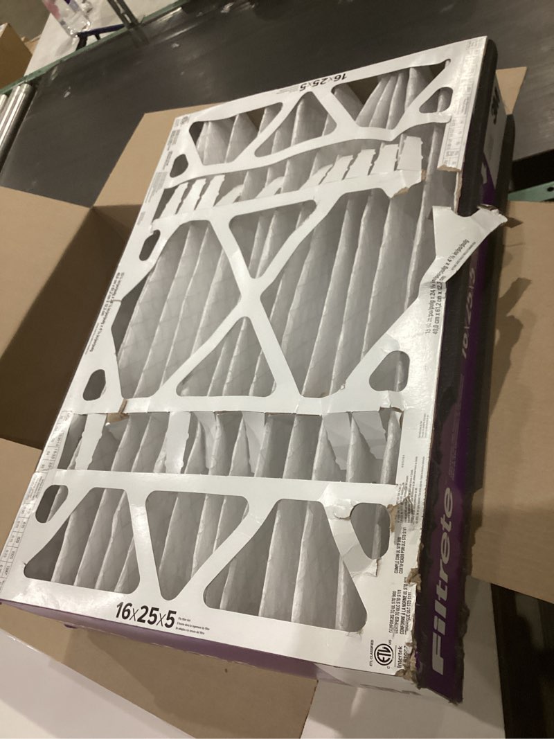 Filtrete Filtrete Filtro de aire para caldera de aire acondicionado de 16 x 25 x 5 pulgadas, MPR 1550 DP, plisado profundo ultra alérgeno de vida saludable, paquete de 1