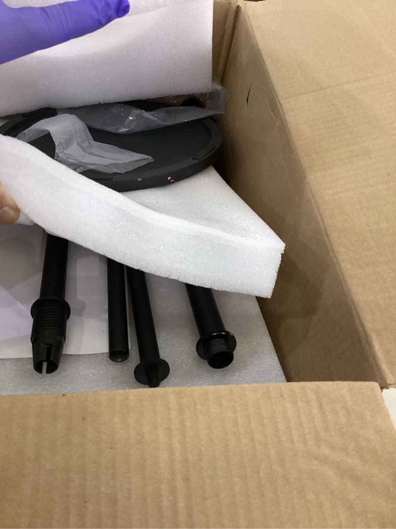 Condition photo showing As Is for InnoGear Mic Stand, Microphone Stand Floor Detachable Boom Mic Arm Stands with Weighted Round Base, Height Adjustable from 34" to 60" for Blue Yeti HyperX QuadCast Shure SM58 Samson Q2U Fifine K669B 1 Twist Clutch 34" - 60"