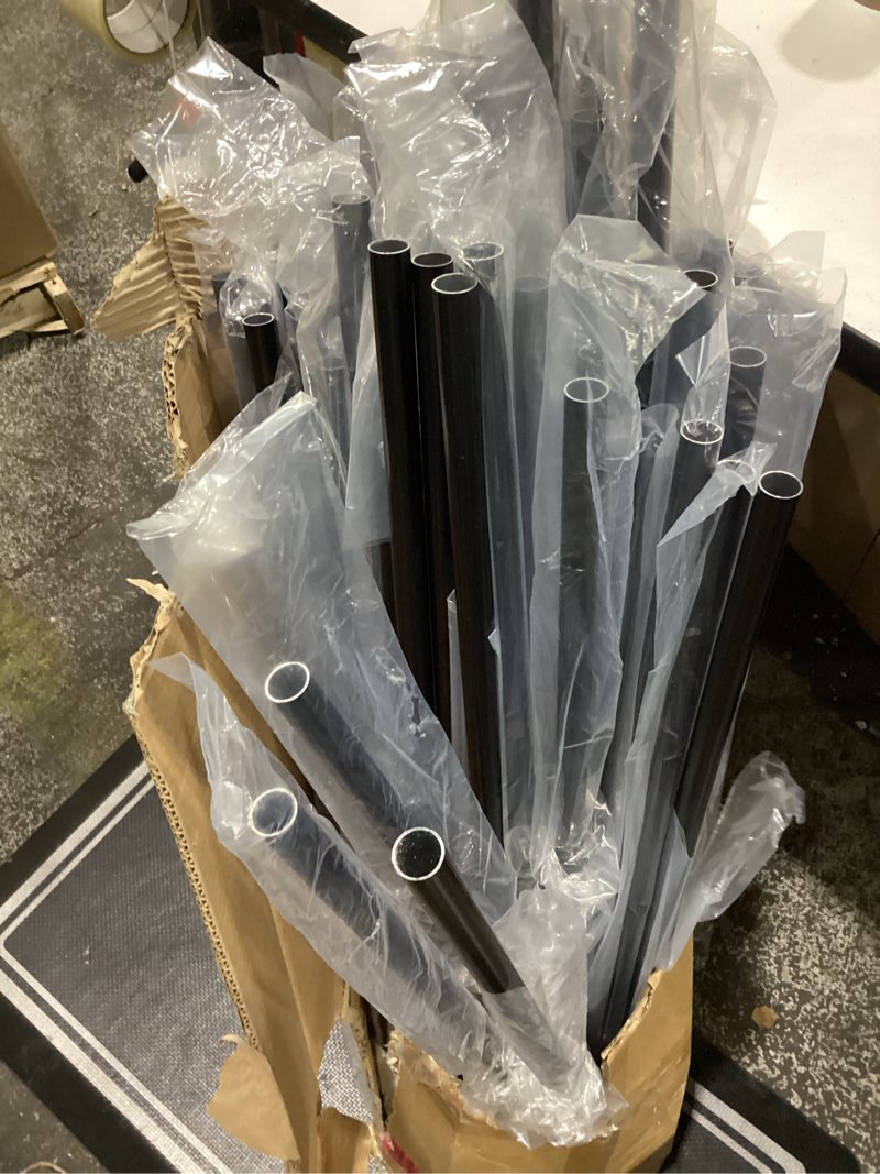 Condition photo showing New/Like New for 100 pack 36" aluminum deck balusters, balusters for deck railing, 3/4" diameter hollow round black metal deck spindles for deck railing stair porch (100, 36) 36 100