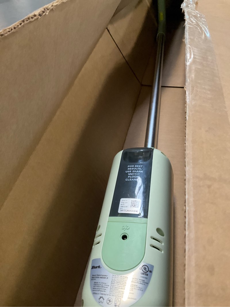 Condition photo showing Good Condition for Shark VACMOP Pro Cordless Hard Floor Cleaner, Vacuum and Spray Mop, Powerful Suction, Lightweight, LED Headlights, Includes 4 Disposable Pads, 12oz Multi-surface Cleaning Solution, Lime Green, VM252GN Green - 4 Pads