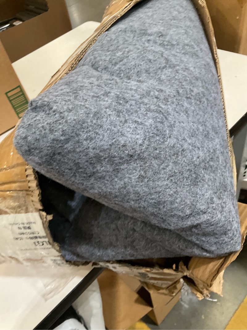 Condition photo showing As Is for Brush Step Large Front Door Mat 3'x10' Outdoor Indoor Commerical Entrance Mat Doormat Striped Low Profile Rubber Back Heavy Duty and Easy to Clean Gray