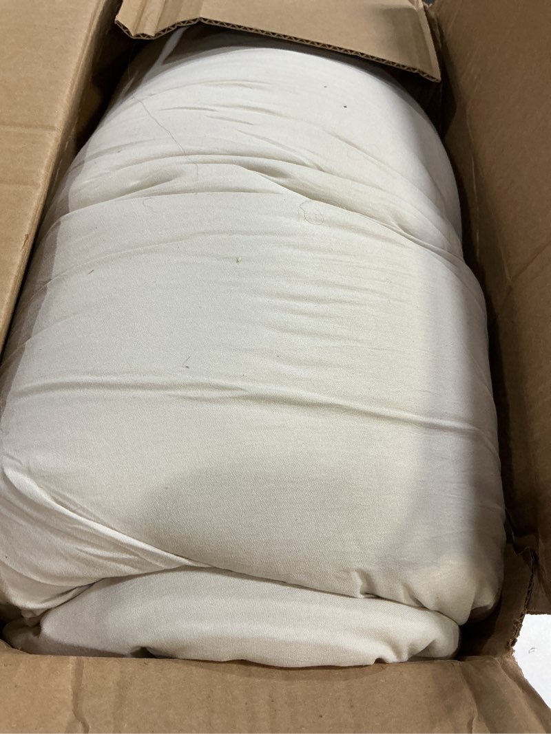 Condition photo showing As Is for Bedsure King Comforter Set, Beige Soft Prewashed Bedding for All Seasons, 3 Pieces GentleSoft™ Bed Set, 1 Lightweight Comforter (104"x90") and 2 Pillowcases (20"x36") King(104"x90") 01 - Beige