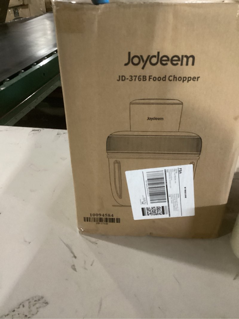Condition photo showing New/Like New for joydeem jd-376b electric food processor,meat grinder with garlic peeler,vegetable fruit chopper with 3 stainless steel bowls,blue