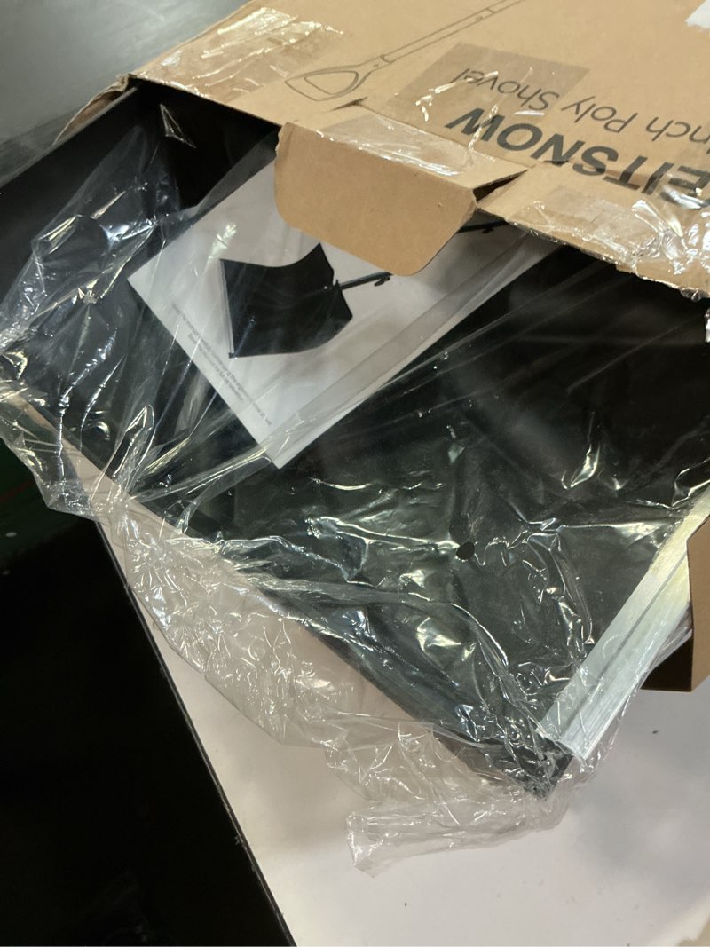 Condition photo showing As Is for Snow Shovel for Driveway Ergonomic Design 17” Reinforced Heavy Duty Snow Removal Easy Assembled Tool in Winter Snowy Day for Garage Car Parking Port Workshop Barn