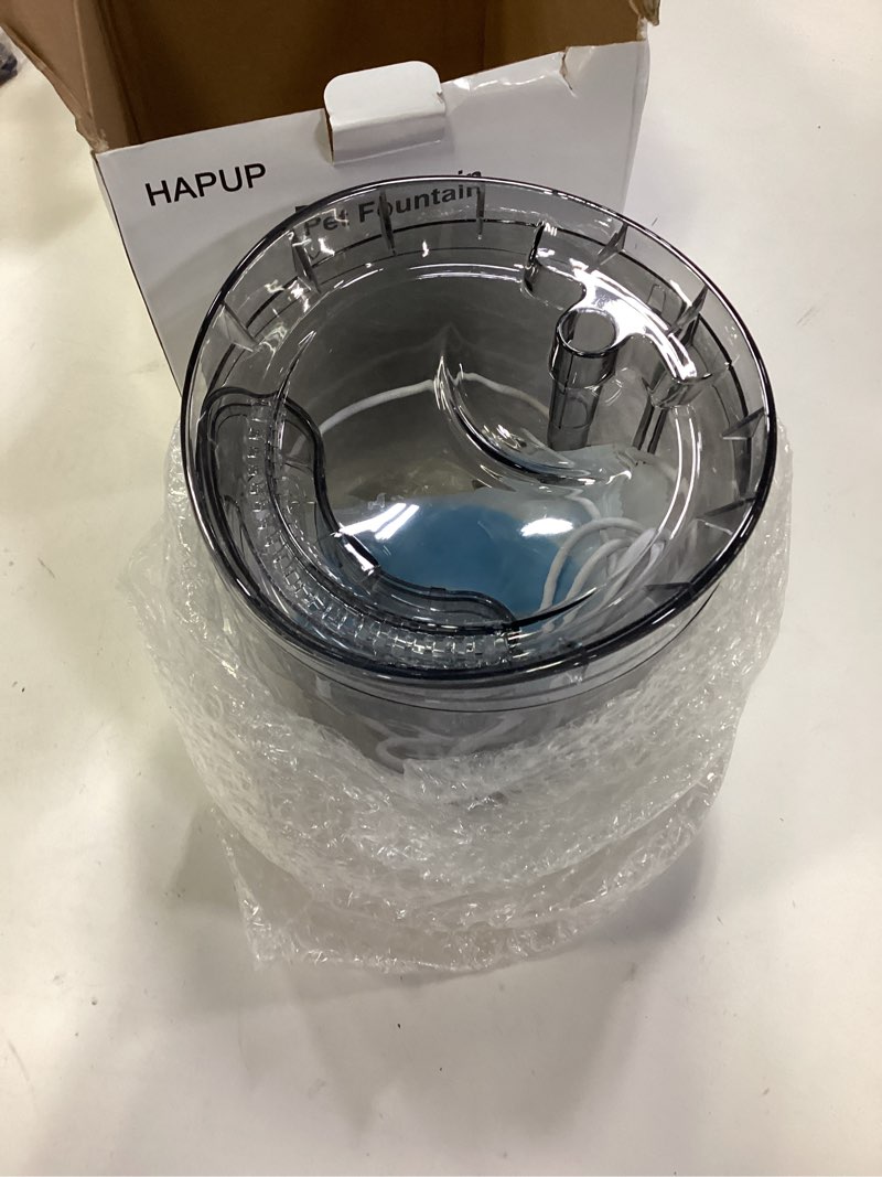 Condition photo showing Good Condition for Cat Water Fountain Animal Water Dispenser 61OZ/1.8L Automatic Pet Drinking Fountain Clear Upgrade with 2 Filter Replacement 1 Adjustable Silent 1 Water Pump for Cats Kitty Indoor No Adapter