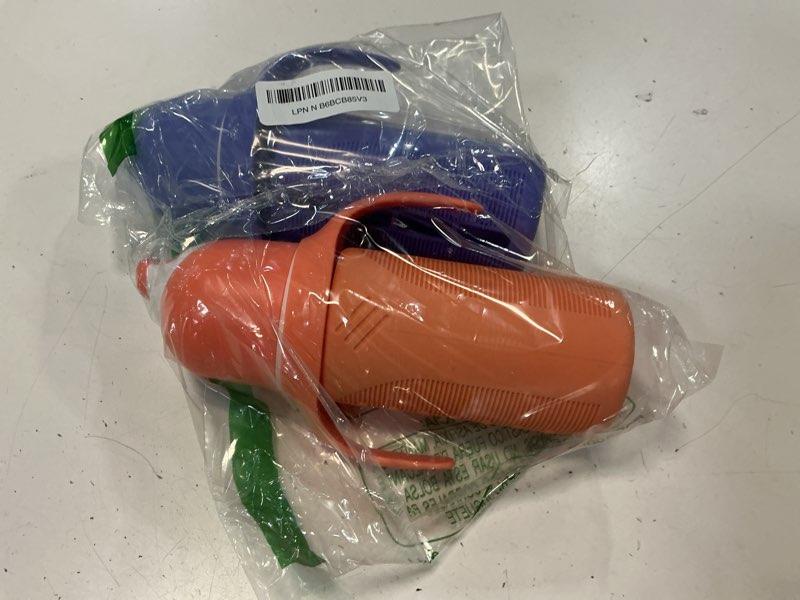 Condition photo showing Good Condition for tabor place set of 2 - glass sippy cup for toddlers - the luca | spill-proof | silicone straw | blue & orange | 8 oz | liquids never touch plastic | removable handles… (blue)