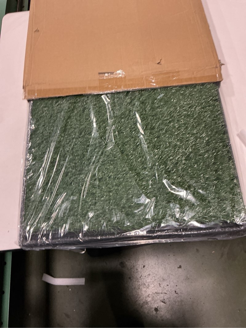 Condition photo showing Good Condition for Artificial Grass Puppy Pee Pad for Dogs and Small Pets - 20x30 Inch, Reusable 3-Layer Turf Pads for Dogs with Tray - Indoor and Outdoor Fake Grass Potty Pet Supplies by PETMAKER Large 3-Layer System